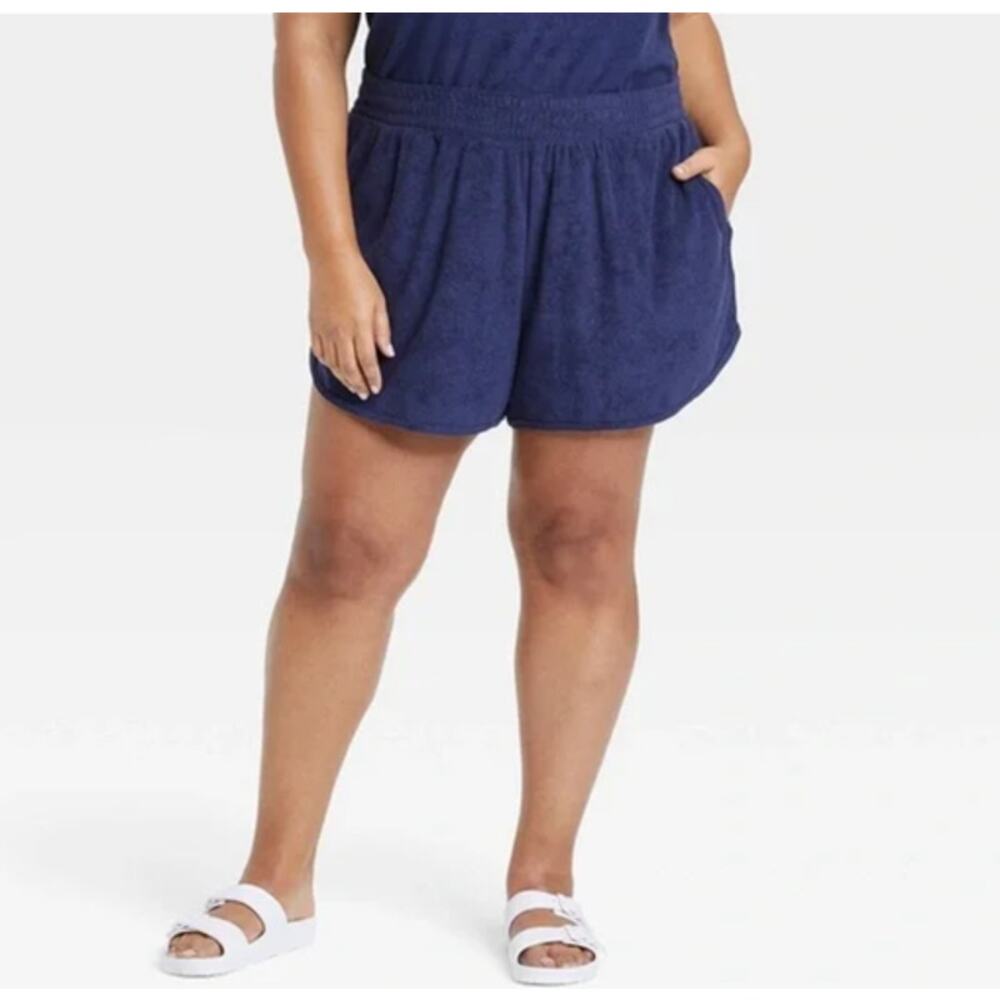 Ava & Viv High Waist Blue Shorts Relaxed eFit